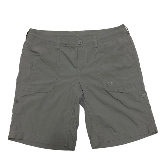 The North Face Horizon Shorts  Style CFT7 Roll Up Cuffs Brown  Women’s Size 8 - Picture 1 of 9